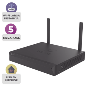 NVR Inalámbrico (WiFi) de 8 Canales IP / Admite Cámaras hasta 5 Megapixel (3K) / Salidas HDMI y VGA / H.265 / Almacenamiento Expandible hasta 8 TB