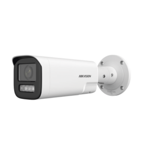 Bala IP 4 Megapíxel / Lente Mot. 2.8 a 12 mm / Dual Light (50 mts IR + 50 mts Luz Blanca) / ACUSENSE Lite / Audio de Dos Vías / Luz Intermitente y Alerta de Audio / Exterior IP67 / WDR 120 dB / PoE / Micro SD