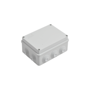 Caja Estanca de PVC Para Derivación y Conexión, 10 Entradas, Tapa Atornillada, 150x110x70 mm (Área interna), Uso Exterior IP55, Material que no Propaga el Fuego y Libre de Hálogenos