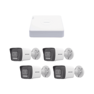 Kit IP 1080p (2 Megapixel) / NVR de 4 Canales con 4 Puertos PoE / 4 Cámaras IP Bala ColorVu Lite y Motion Detection 2.0 / Micrófono Integrado