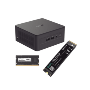 Kit / Mini PC NUC Barebone / Core i5 -1340P (13 Gen) / WiFi 6 y 2.5 GbE / Bluetooth / 16 GB RAM / 512 GB SSD / Sin S.O. / 4 Monitores / Incluye Fuente