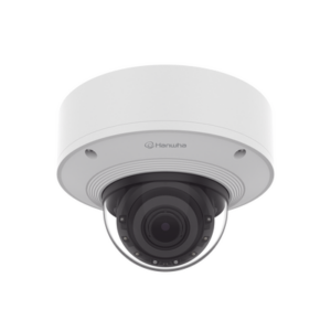 Cámara Domo 2MP Solid EDGE / Wisenet WAVE embebido / Antivandalica / Lente Motorizado de 4.38 A 9.33mm / P-Iris / WDR 120dB / 1TB SSD / IP66, IP67, IK10+, NEMA4X, IP6K9K