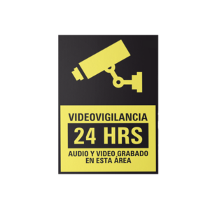 Letrero de Videovigilancia en Poliestireno / Paquete con 10