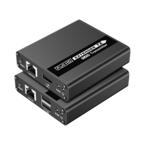 Kit extensor KVM (HDMI y USB) | 40m a 4k@30Hz | 70m a 1080P@60Hz | Cat 6, 6a y 7 | CERO LATENCIA | HDR | Salida Loop | Salida de audio de 3.5mm |