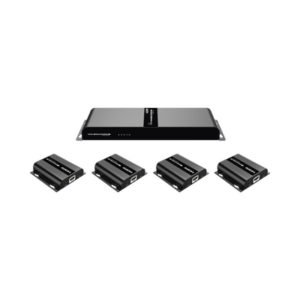 Kit Divisor y Extensor HDMI (Extender Splitter) | Divide 1 Fuente HDMI a 4 Pantallas | Extiende la señal HDMI hasta 120 m | Resolución 1080P @ 60 Hz | Cat 6/6a | Soporta IR | Baja Latencia | Uso24/7 | Alimente solo el Tx (PoC).