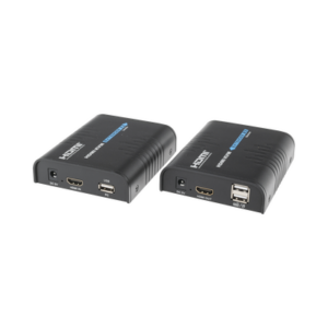 Kit extensor KVM (HDMI y USB) hasta 120 metros / Resolución 1080P @ 60 Hz/ Soporta Cables de red STP y UTP CAT5/5E/6 / HDMI 1.3 / HDCP 1.2 / PCM / Transmite el Video, Mouse, Teclado y Controla tu DVR vía USB a distancia