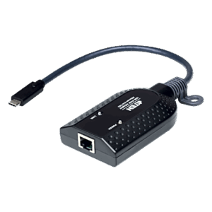 Adaptador KVM USB-C con Virtual Media | Full HD 1920 x 1200 | Conexión RJ-45 a USB-C | Auto Signal Compensation (ASC) | Emulación de Teclado y Mouse | Soporte Smart Card/CAC Reader | Firmware Actualizable