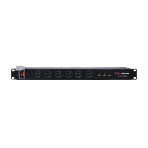 PDU Básico Para Distribución de Energía con Supresor de Picos, Con 12 Tomas NEMA 5-15R Traseras, 1UR, 15 Amp, 120 Vca, 1800 Joules de Protección