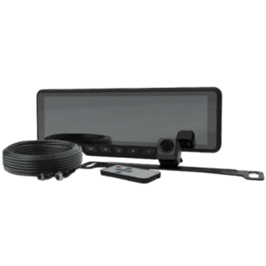 Sistema alambrico de reversa con camara y monitor de 9 pulgadas, Incluye cámara para placa de 170°