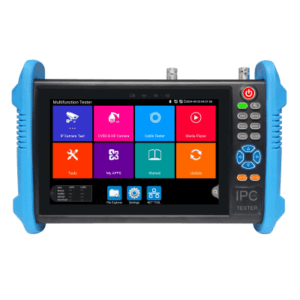 Tester de Video Profesional | Pantalla 7"| Prueba IP/HD/Analógicas | TVI/CVI/AHD/CVBS | IP ONVIF | 4K/8K | H.264/H.265 | HDMI | PTZ | Scanner IP | TDR | Salidas 12V/24V/PoE | Activación Simultanea.