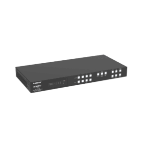 Switch de Video Matrix 4x4 HDMI 2.0 | 18Gbps Ancho de Banda | 4K2K@60Hz Resolución | 4 Entradas 4 Salidas HDMI | Audio LPCM y Dolby Digital | Control TCP-IP y RS-232 | Conectores Phoenix para Audio | Metal Enclosure