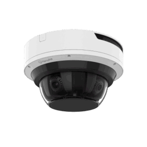 Camara IP Multi sensor 8MP x 4 CH con Inteligencia Artificial y licencia LUMEO / Lente Motorizado de 3.3 a 5.7mm / WDR 120dB / Protección IP66 / IK10 / NEMA4X