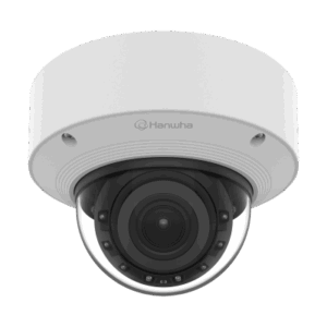 Cámara Domo AI IR 5MP / Motorizado Varifocal 3.3~9.3mm / Doble NPU / Análisis Inteligente / WDR 120dB / IR 50m / IP52 IK10 / PoE / Wisenet 9