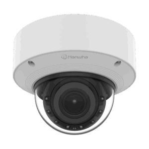 Cámara Domo AI 8 Megapíxeles / Motorizado 4.4-9.3 mm 2.1x / Dual NPU / IR 50 m (164 ft) / IP52 IK10 / Analítica Avanzada IA / extremeWDR 120 dB / Wisenet 9