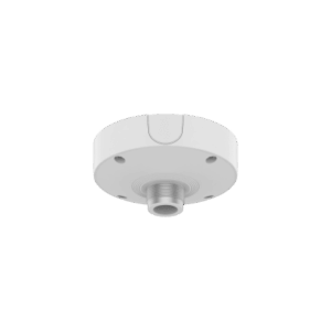 Base de Montaje para Techo SBP-180CMB / Aluminio / Color Blanco RAL9003 / Diámetro 180 mm / Peso 970 g / Tornillo TR30 / Orificio Conduit 19.1 mm / Compatible con Múltiples Modelos Hanwha