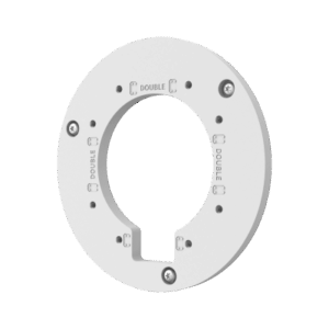 Adaptador de Montaje SBD-137WMA para Cámaras Hanwha Vision / Aluminio Blanco RAL 9003 / Diámetro Ø137.5 mm / Compatible con SBP-137WMW / Tornillo TR20 / Certificaciones EAC RoHS KC CE FCC