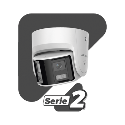 Cámara Turret IP / 4 Megapixel / Dual Lente 2.8 mm / Panorámica 180° / IR 30 m (98.4 ft) / IP67 / Audio Bidireccional / AcuSense / WDR 120 dB - Imagen 2