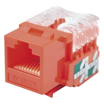 Módulo Jack Keystone / Cat6 / Terminación 110 / UTP / Color Rojo / 1 Puerto - Imagen 2