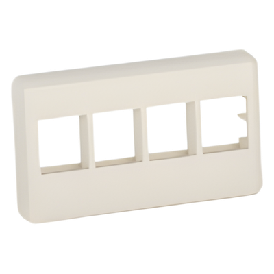 Placa de Pared Modular / 4 Puertos Keystone / Montaje Vertical / Blanco Mate / ABS - Imagen 2