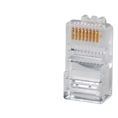 Plug RJ45 Cat5e / UTP 22-26 AWG / Chapado Oro 50μ / Diámetro Máx 5.08 mm (0.017 ft) - Imagen 3