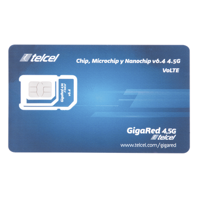 SIM de Datos Móviles / 10 GB Mensuales / 1 Año de Servicio / Red 3G/4G / Roaming Estados Unidos y Canadá