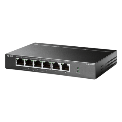Switch PoE no administrable / 6 puertos 10/100 Mbps / 4 puertos PoE 802.3af/at / Presupuesto 67 W / Extensor hasta 250 m (820 ft) / Prioridad video - Imagen 3