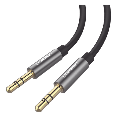 Cable Auxiliar / 2 m (6.6 ft) / Conector 3.5mm Macho a Macho / Chapado en Oro 24K / TPE / Aluminio / Negro - Imagen 2