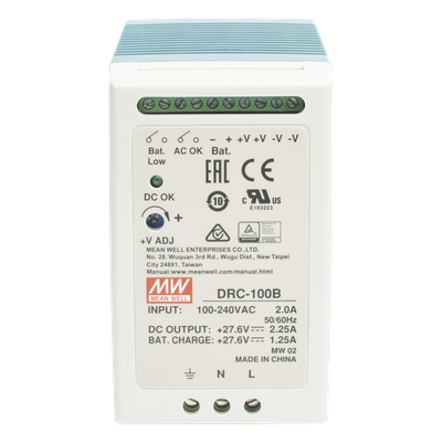 Fuente de poder con cargador de batería / Riel DIN / 24V / 100W / 2.25A / UL 508 / 2.16 x 3.54 x 3.94 pulgadas - Imagen 3