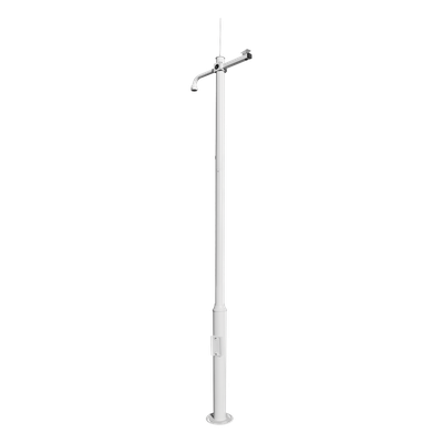 Poste Seccionado para Cámara PTZ / 3 m (9.8 ft) de Altura / 3 Secciones de 1 m / Base de Cimentación 330 mm / Soporte PTZ 48.5 mm / Sellos Impermeables / Color Negro - Imagen 3