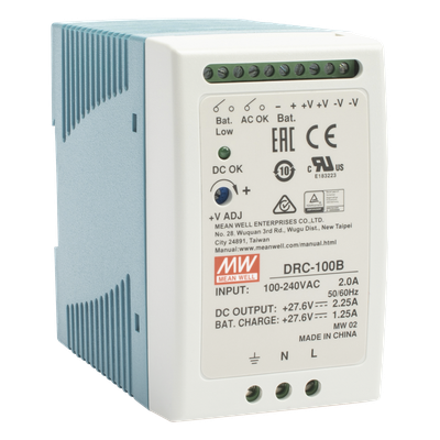 Fuente de poder con cargador de batería / Riel DIN / 24V / 100W / 2.25A / UL 508 / 2.16 x 3.54 x 3.94 pulgadas - Imagen 2
