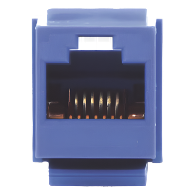 Jack Keystone / Cat 5e / RJ45 / 8P8C / Leadframe / T568A-B / Azul / 1 Puerto - Imagen 3