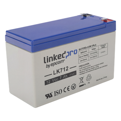 Batería de Respaldo AGM-VRLA / 12 V / 7 Ah / Vida Útil 5 Años / Terminales F1 + Adaptador F2 / Certificación UL - Imagen 2