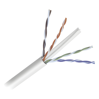 Bobina de Cable Cat6+ / 152m (500ft) / Calibre 23 AWG / 250 MHz / UL / Blanco / Sin Blindaje / CM Interior - Imagen 3