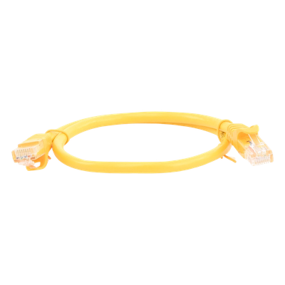 Cable de Parcheo UTP Cat6 / 0.5m (1.64 ft) / 10 Gbps / Amarillo - Imagen 3