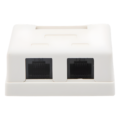 Caja de Pared / 2 Puertos / Cat5e / UTP / Superficial / T568A/T568B / 0 a 70°C - Imagen 3