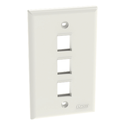 Placa de Pared Vertical / 3 Puertos Keystone / ABS / Blanco Mate / 2.75 x 4.5 pulg. - Imagen 5