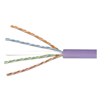Bobina de Cable UTP Cat6 / 4 Pares / 23 AWG / LS0H / 305 m (1000 pies) / Violeta - Imagen 4