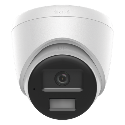 Cámara Turret IP / 2 Megapixel / Dual Light IR 20 m (65.6 ft) + Luz Blanca 15 m (49.2 ft) / Lente 2.8 mm / Ángulo 101° / Audio Integrado / IP67 / PoE - Imagen 2