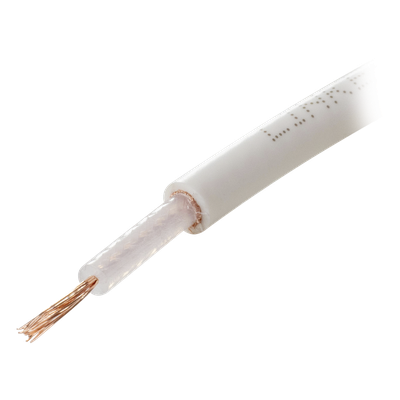 Cable Coaxial RG58AU / 100 m (328.08 pies) / Forro Blanco UV / Impedancia 50Ω / Triple Blindaje de Cobre - Imagen 3
