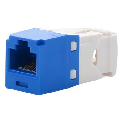 Jack RJ45 / Cat 6 / Clase E / 8P8C / Terminación sin Impacto / Azul - Imagen 3