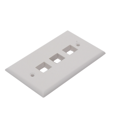 Placa de Pared / 3 Puertos Keystone / Vertical / Termoplástico UL94V-0 / 2.75'x4.52' - Imagen 4