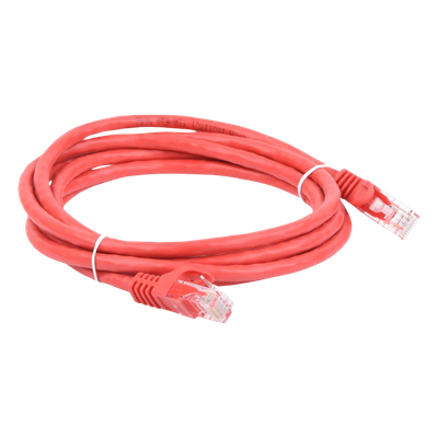 Cable de Parcheo UTP / Cat6 / 2 m (6.56 ft) / Rojo / 1 Gbps+ / IEEE 802.3 - Imagen 4