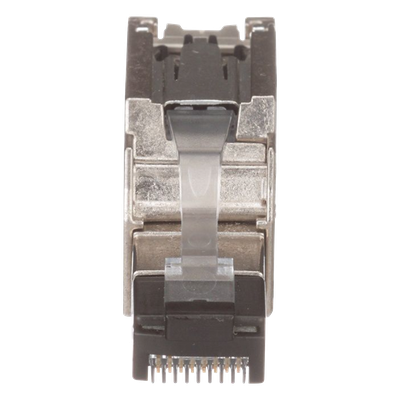 Plug RJ45 Blindado / Terminación en Campo / Cat5e/Cat6/Cat6A / 22-26 AWG / -40 a 85°C / Color Plata - Imagen 3