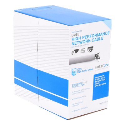 Bobina de Cable / Cat5e / 24 AWG / 305 m (1000 ft) / UL / Gris / Interior / PoE / Videovigilancia - Imagen 3
