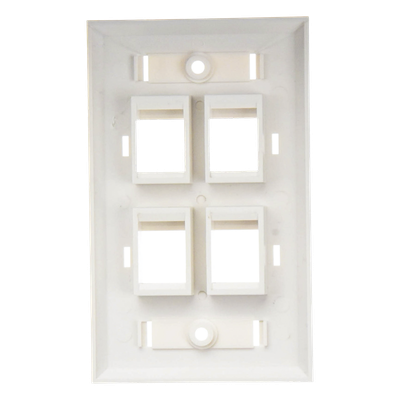 Placa de Pared Keystone / 4 Puertos / Espacio para Etiqueta / UL 94V-0 / 70 x 115mm (2.75' x 4.52') - Imagen 6