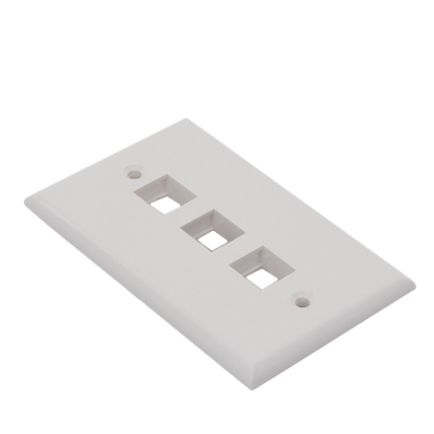 Placa de Pared / 3 Puertos Keystone / Vertical / Termoplástico UL94V-0 / 2.75'x4.52' - Imagen 6