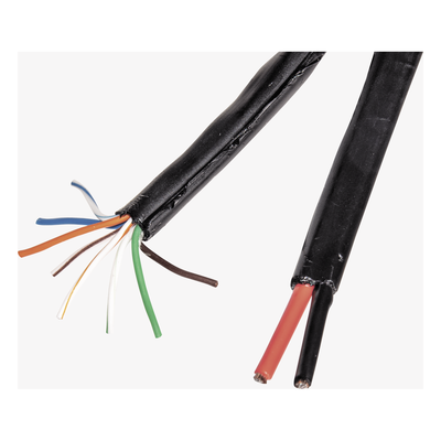 Bobina de Cable Siamés Cat5e CCA + 2 Cables Gruesos (16 AWG) / 305 m (1000 ft) / Exterior / Industrial para Climas Extremos - Imagen 4
